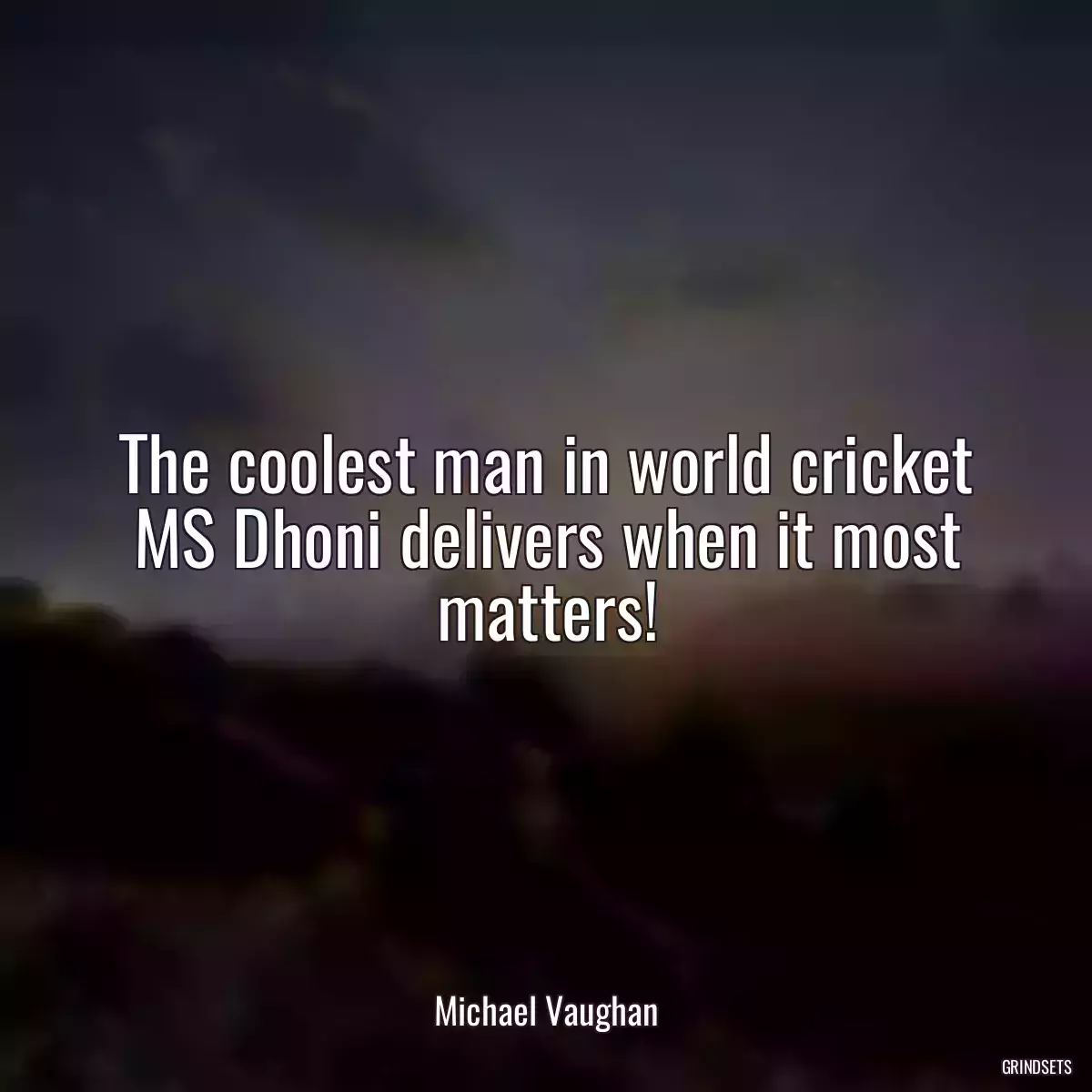 The coolest man in world cricket MS Dhoni delivers when it most matters!