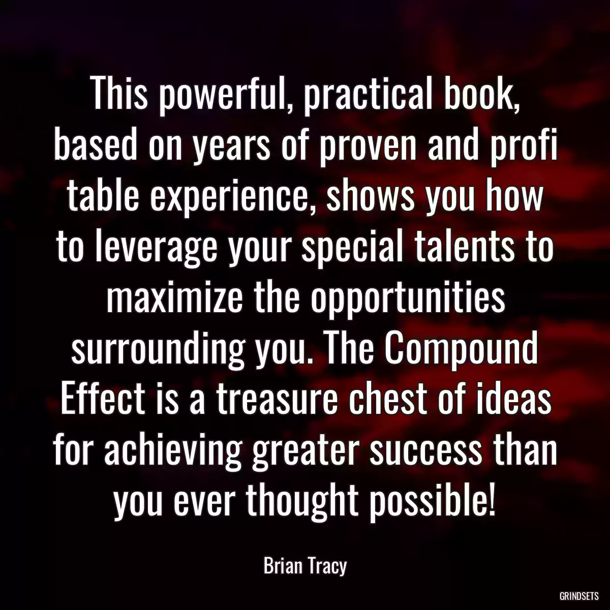 This powerful, practical book, based on years of proven and profi table experience, shows you how to leverage your special talents to maximize the opportunities surrounding you. The Compound Effect is a treasure chest of ideas for achieving greater success than you ever thought possible!