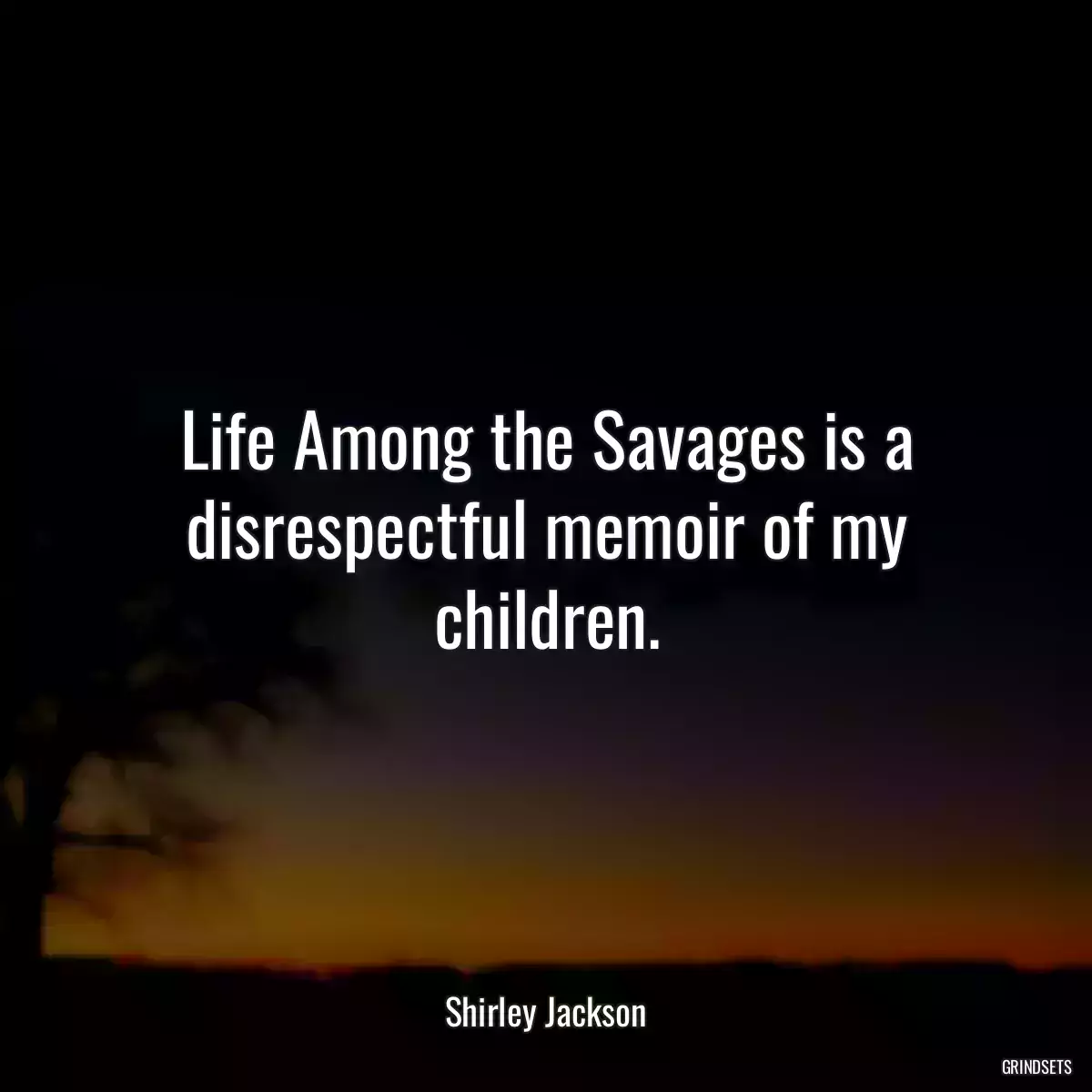 Life Among the Savages is a disrespectful memoir of my children.