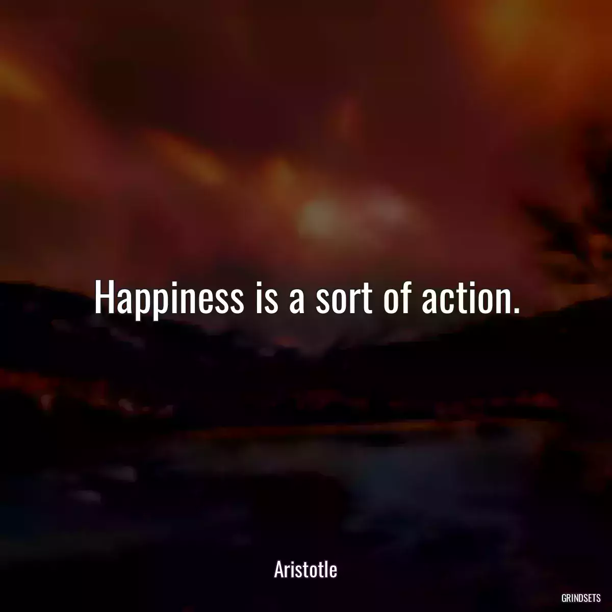 Happiness is a sort of action.