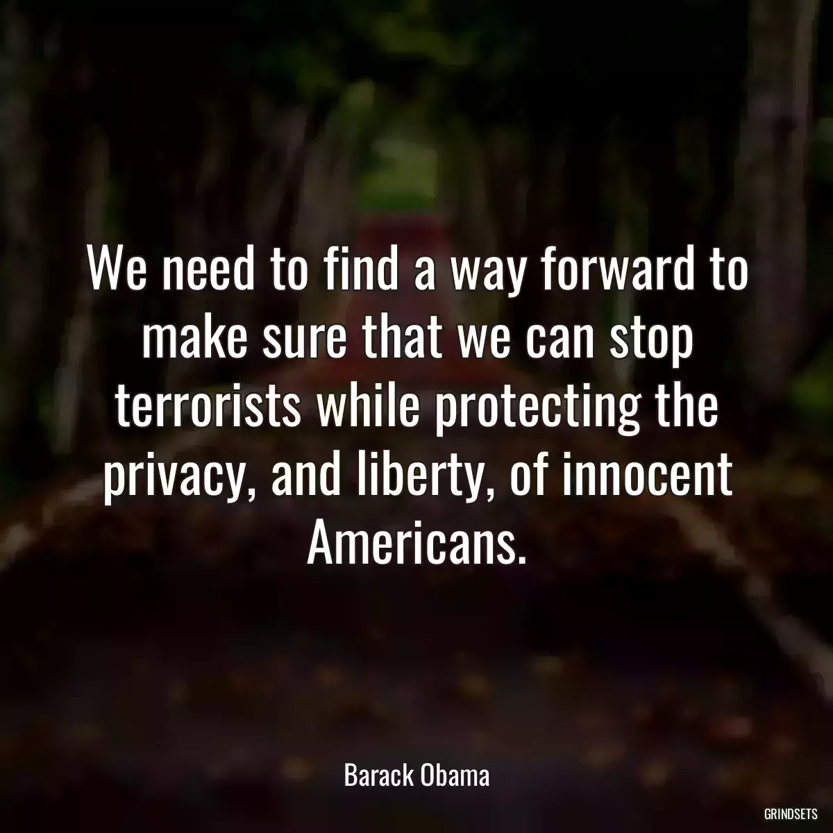 We need to find a way forward to make sure that we can stop terrorists while protecting the privacy, and liberty, of innocent Americans.