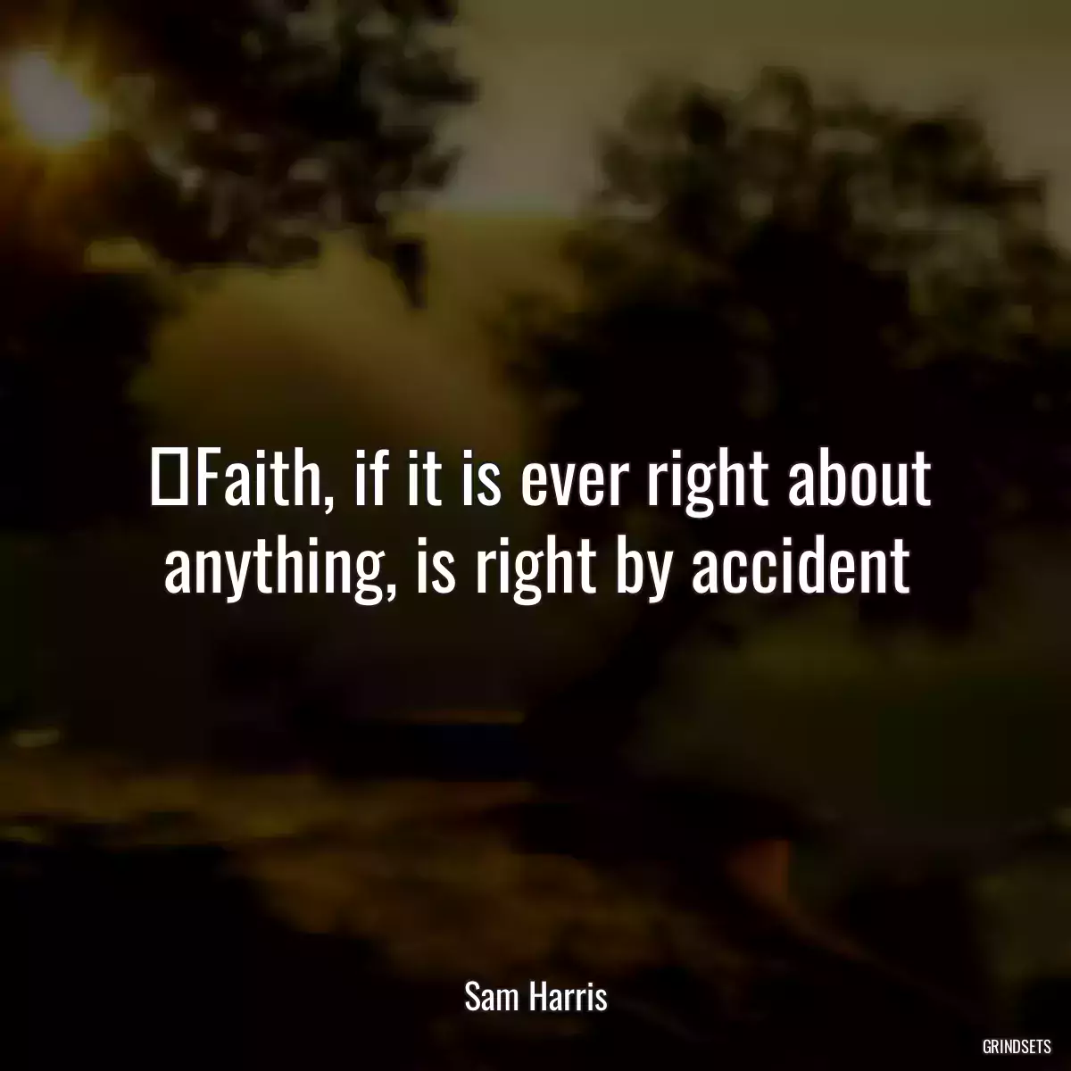 ‎Faith, if it is ever right about anything, is right by accident