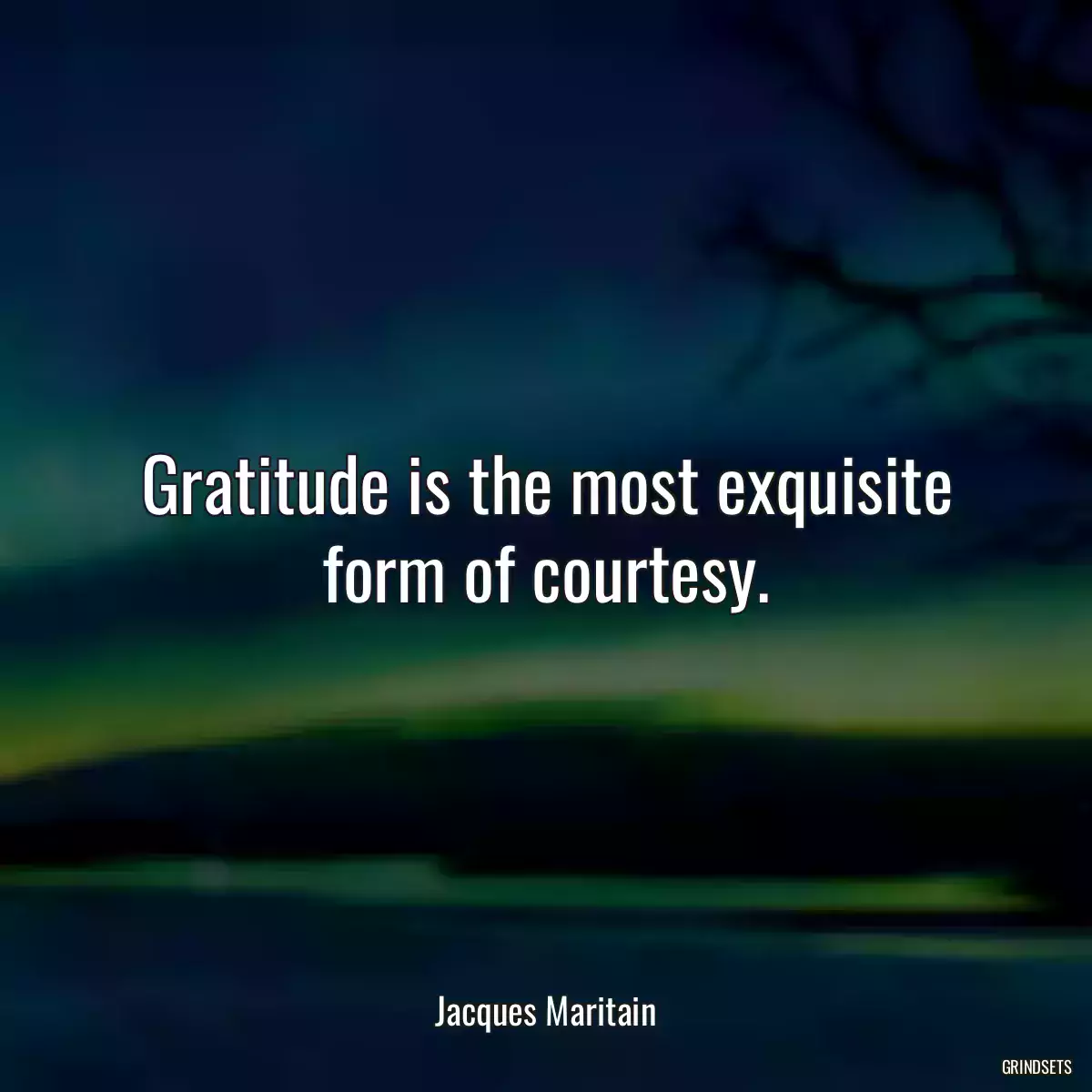 Gratitude is the most exquisite form of courtesy.