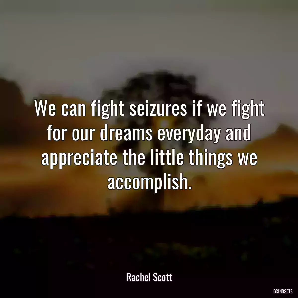 We can fight seizures if we fight for our dreams everyday and appreciate the little things we accomplish.