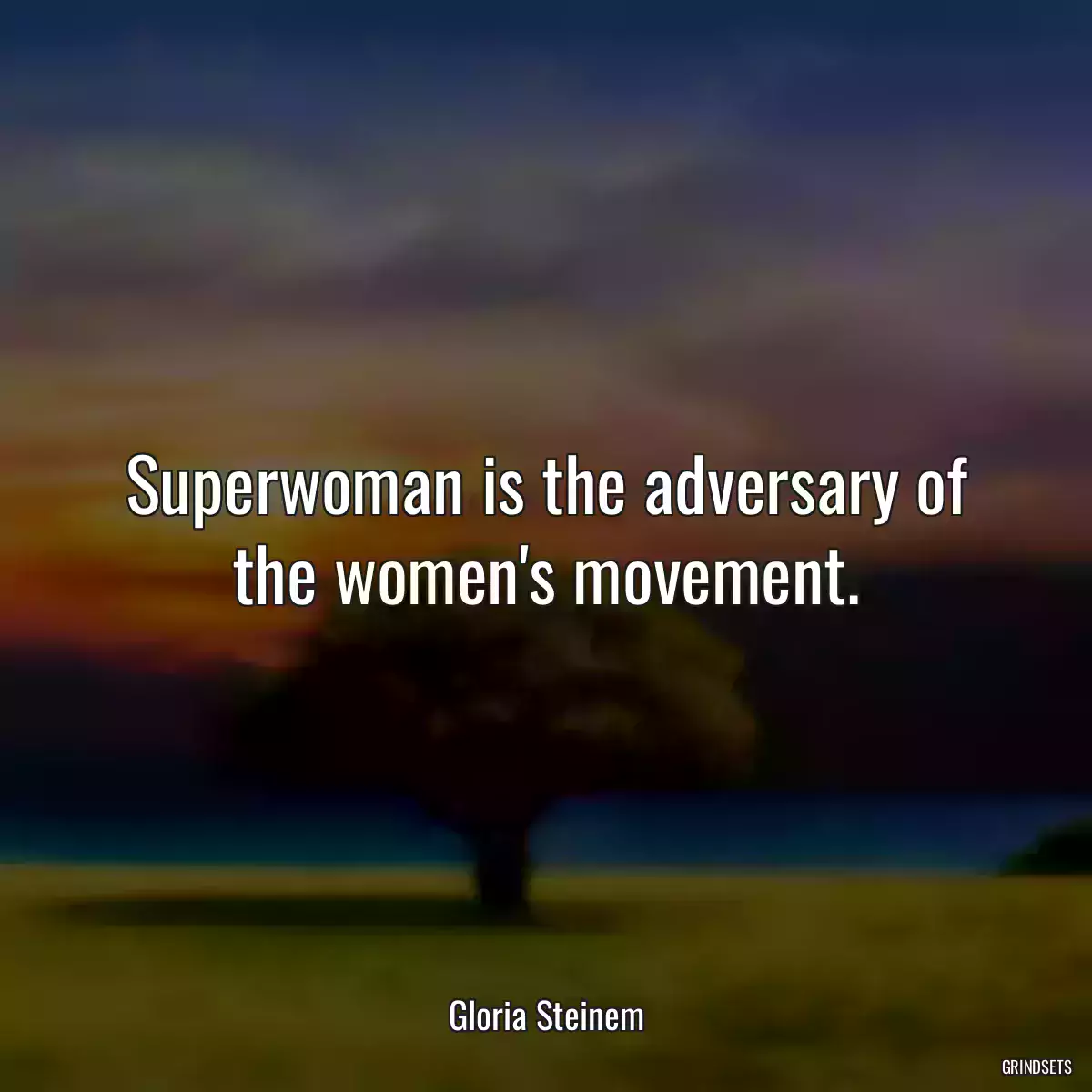 Superwoman is the adversary of the women\'s movement.