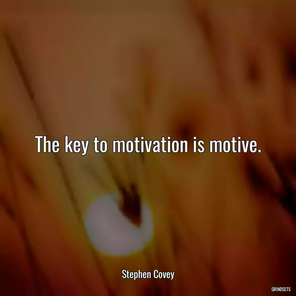 The key to motivation is motive.