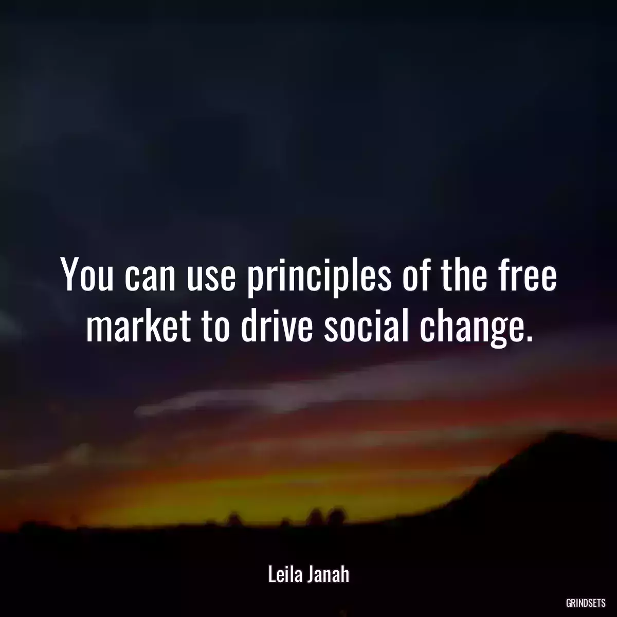 You can use principles of the free market to drive social change.