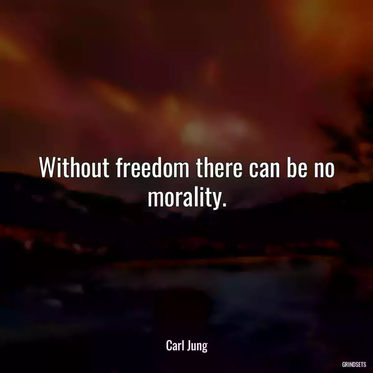 Without freedom there can be no morality.