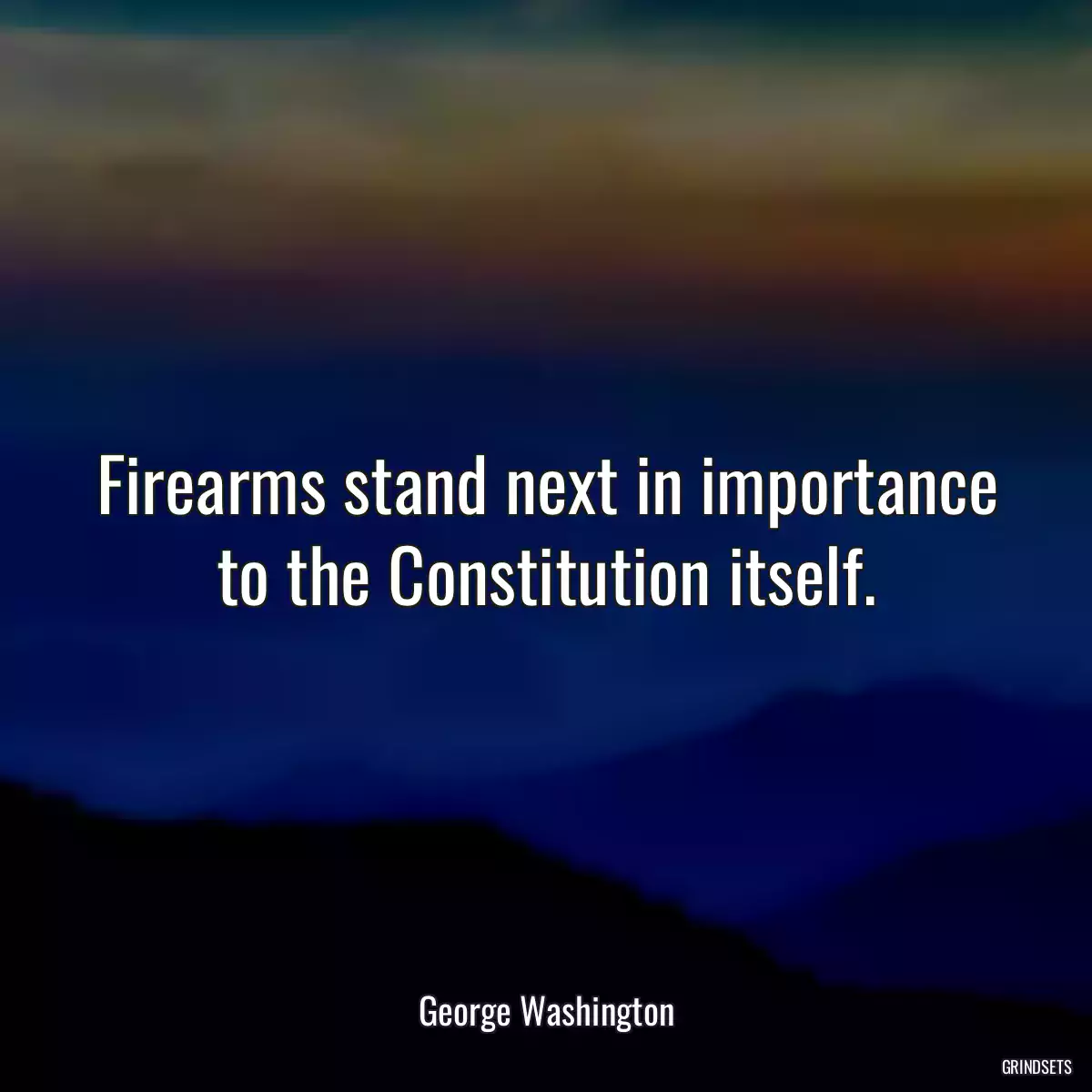 Firearms stand next in importance to the Constitution itself.