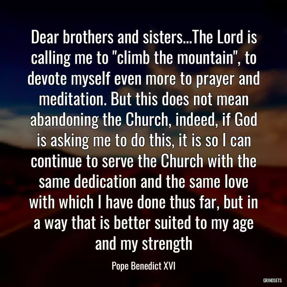 Dear brothers and sisters...The Lord is calling me to \