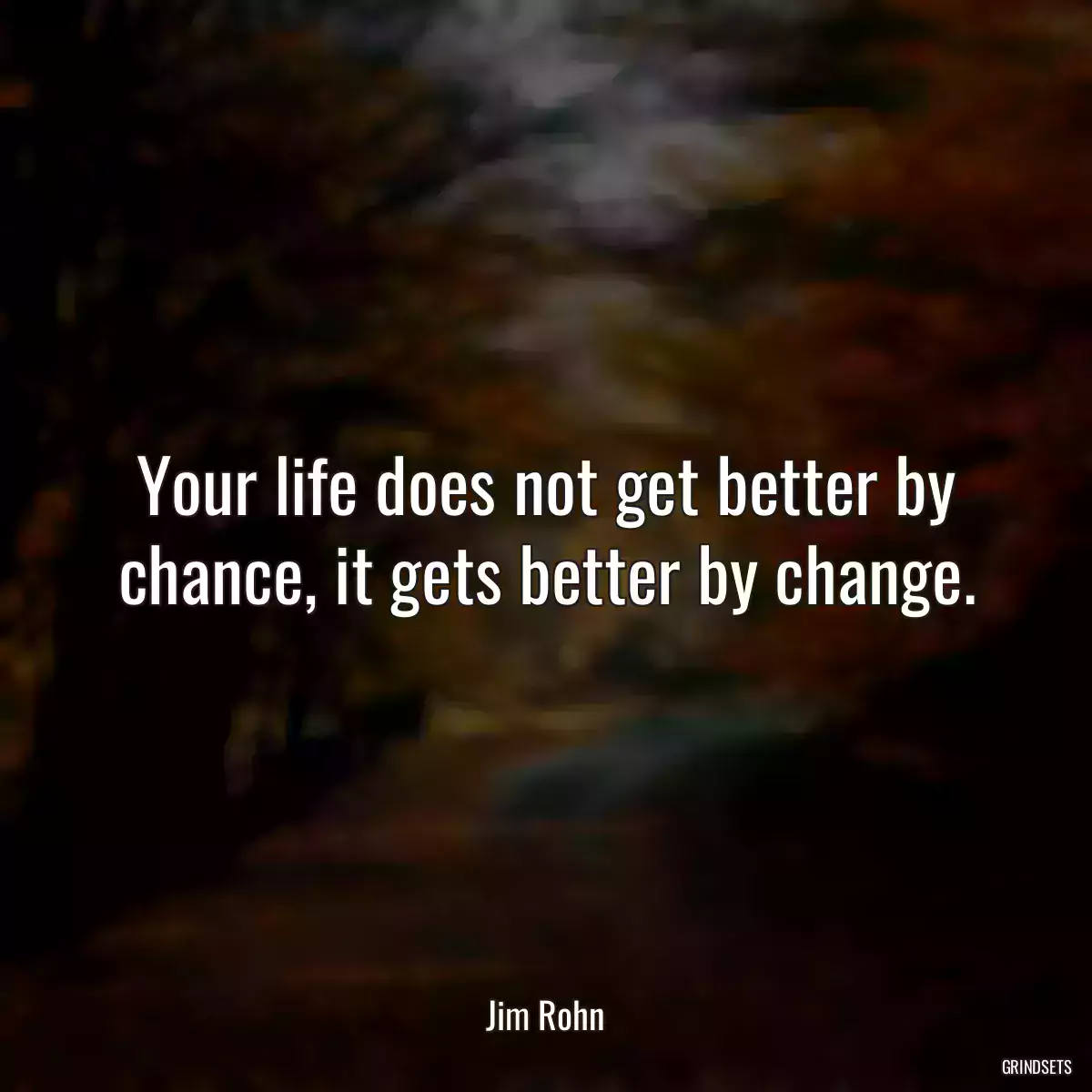 Your life does not get better by chance, it gets better by change.