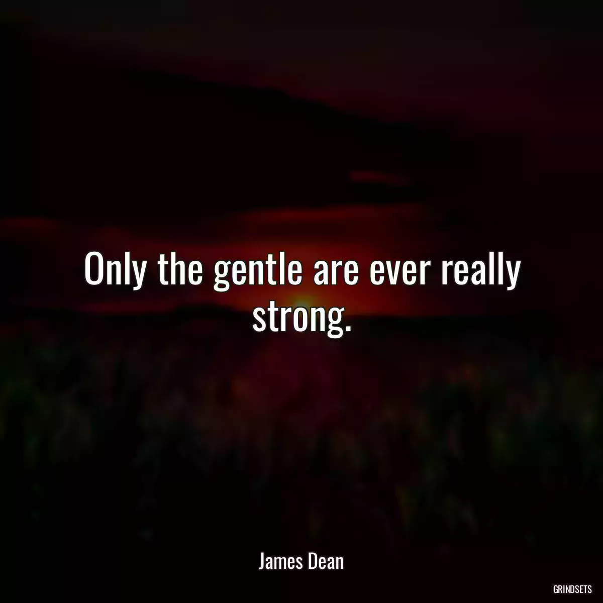 Only the gentle are ever really strong.