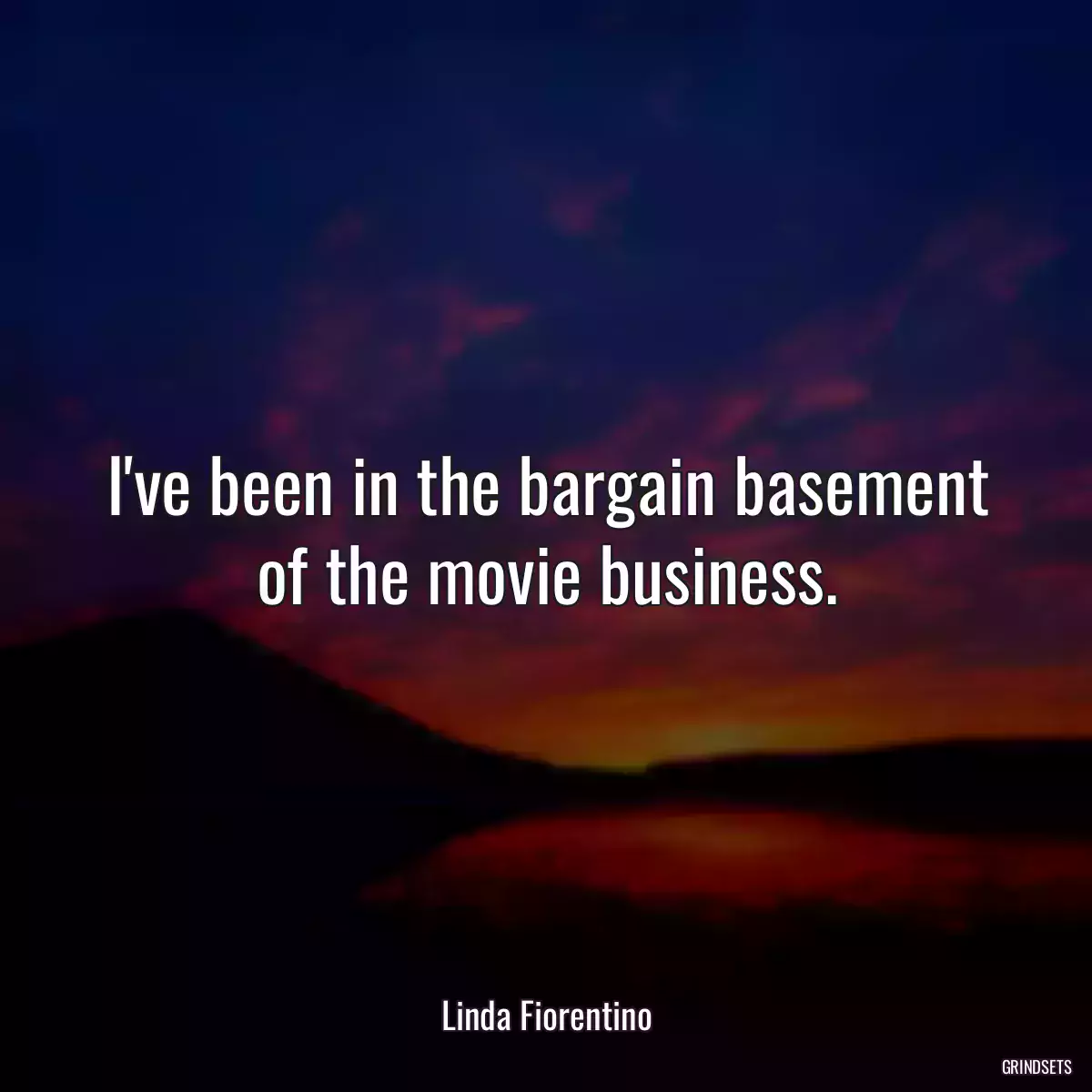 I\'ve been in the bargain basement of the movie business.