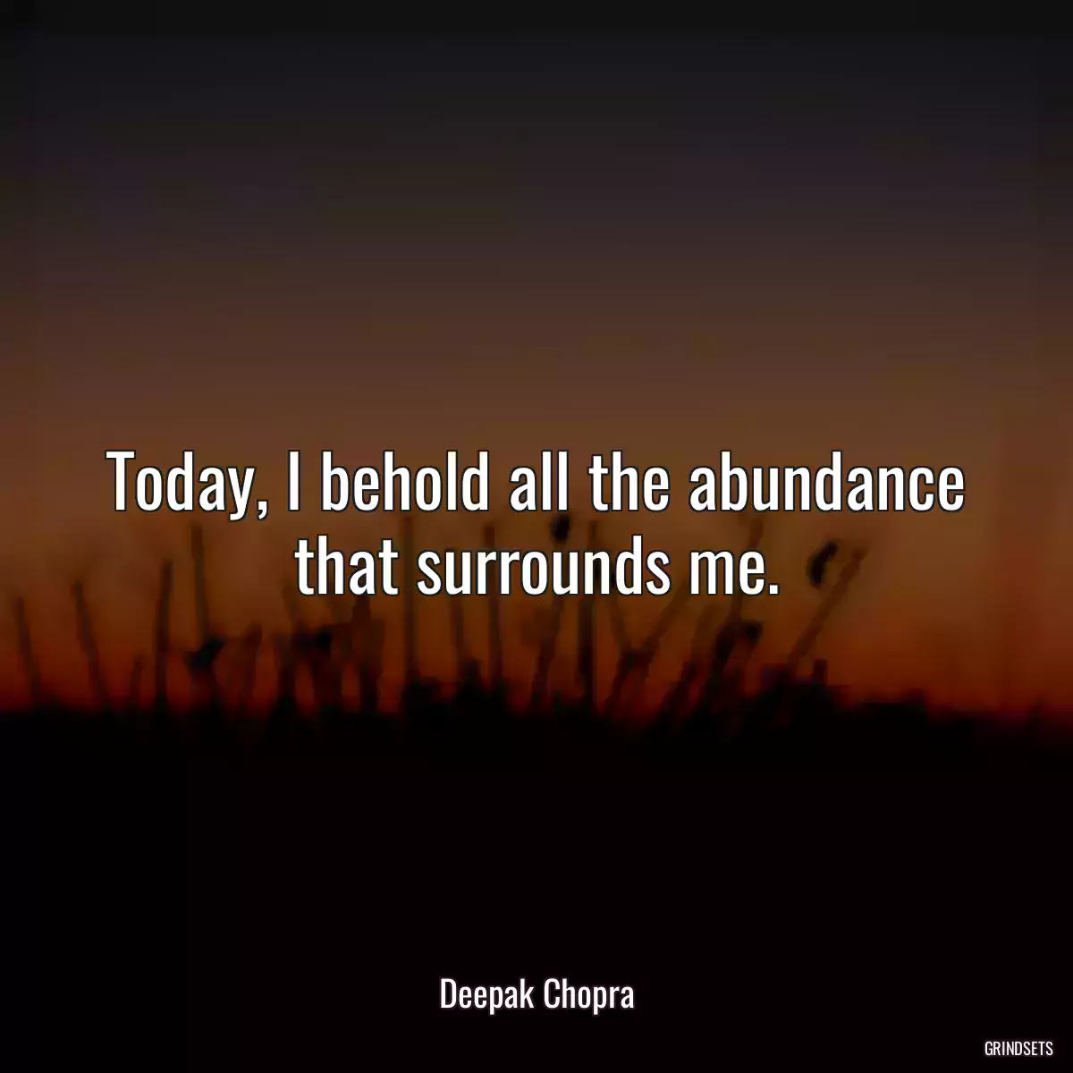 Today, I behold all the abundance that surrounds me.