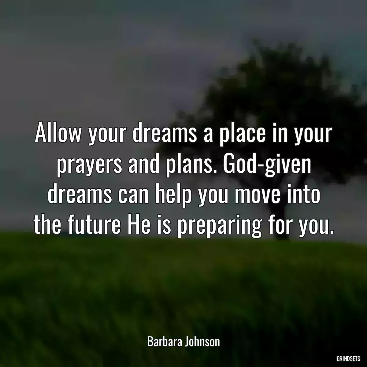 Allow your dreams a place in your prayers and plans. God-given dreams can help you move into the future He is preparing for you.