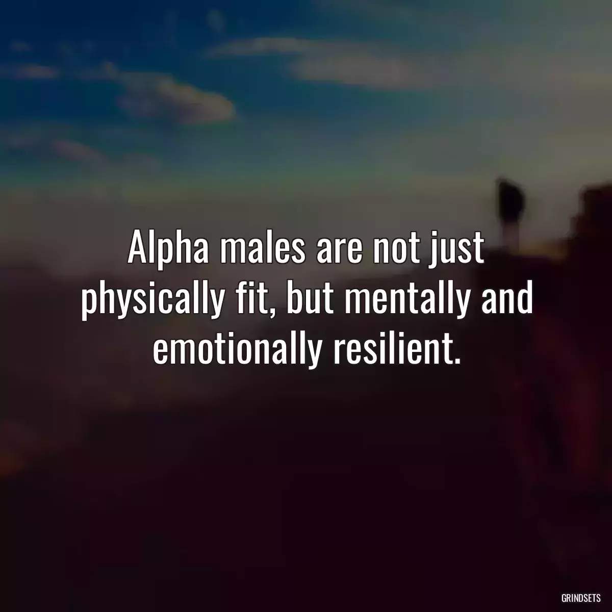 Alpha males are not just physically fit, but mentally and emotionally resilient.