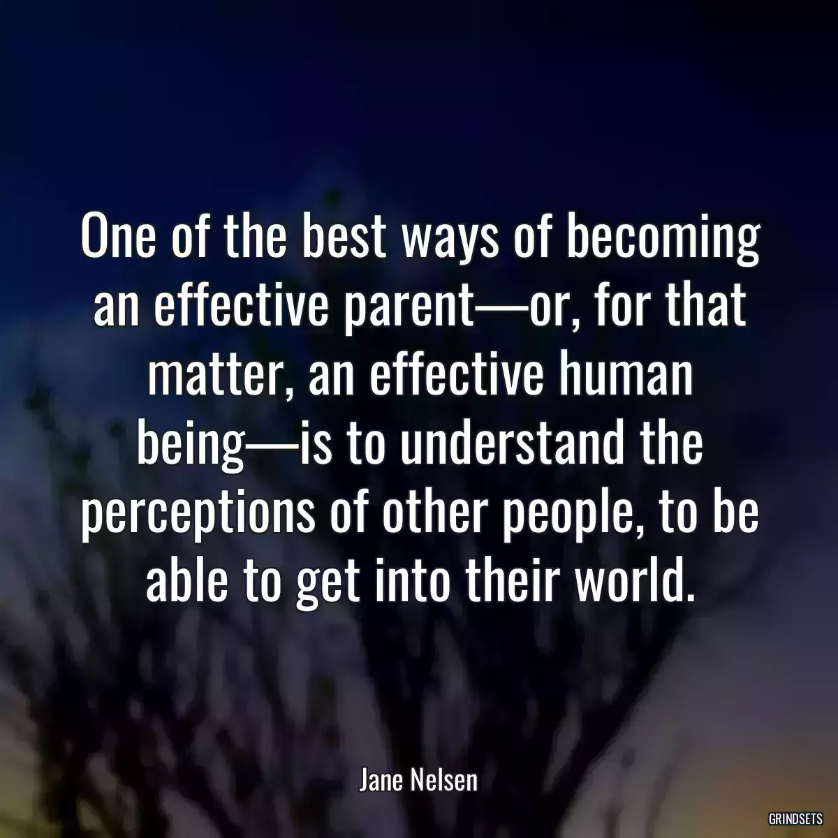 One of the best ways of becoming an effective parent—or, for that matter, an effective human being—is to understand the perceptions of other people, to be able to get into their world.