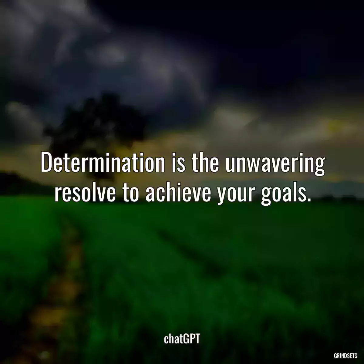 Determination is the unwavering resolve to achieve your goals.