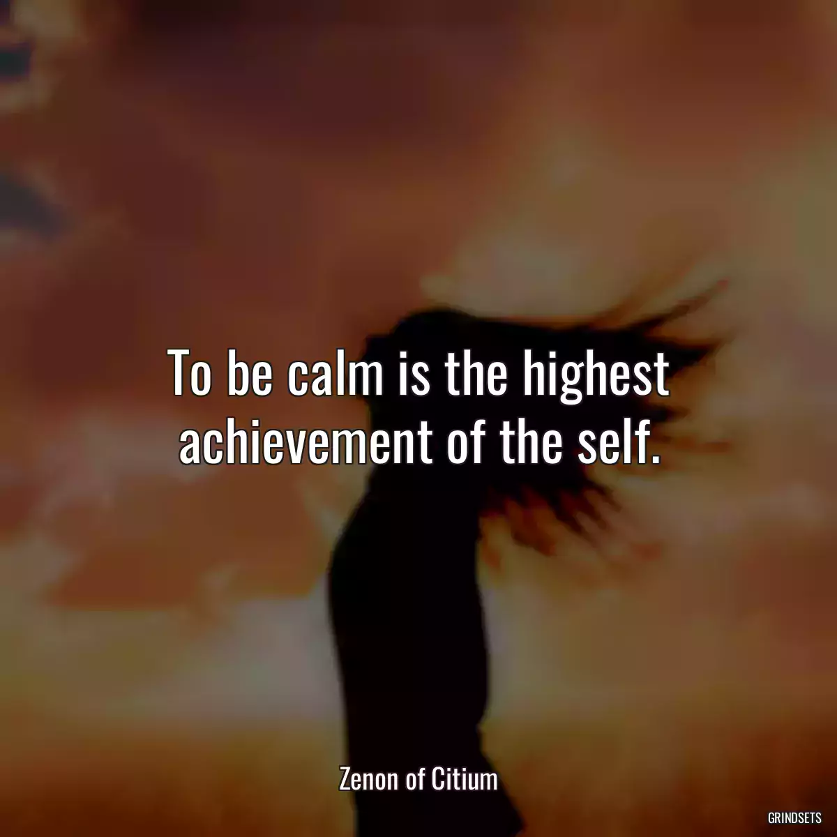 To be calm is the highest achievement of the self.