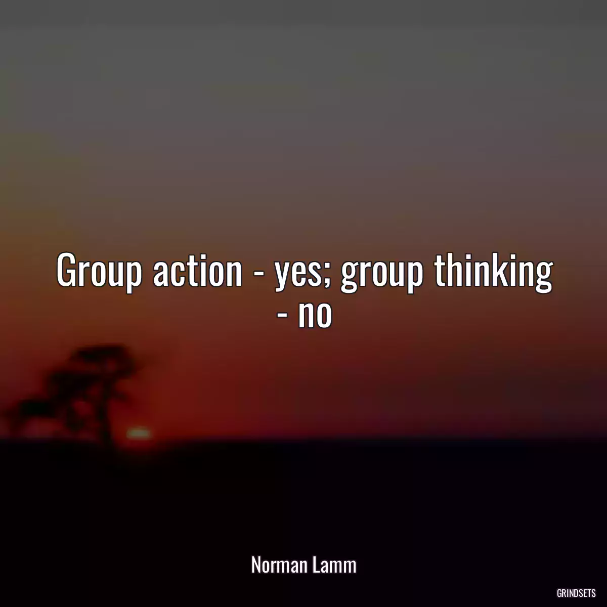 Group action - yes; group thinking - no