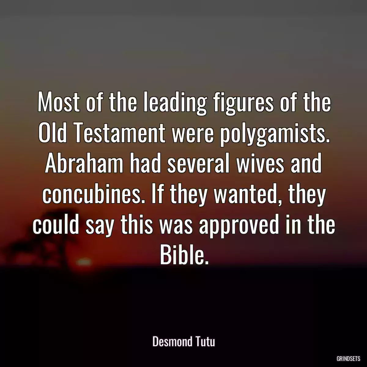 Most of the leading figures of the Old Testament were polygamists. Abraham had several wives and concubines. If they wanted, they could say this was approved in the Bible.