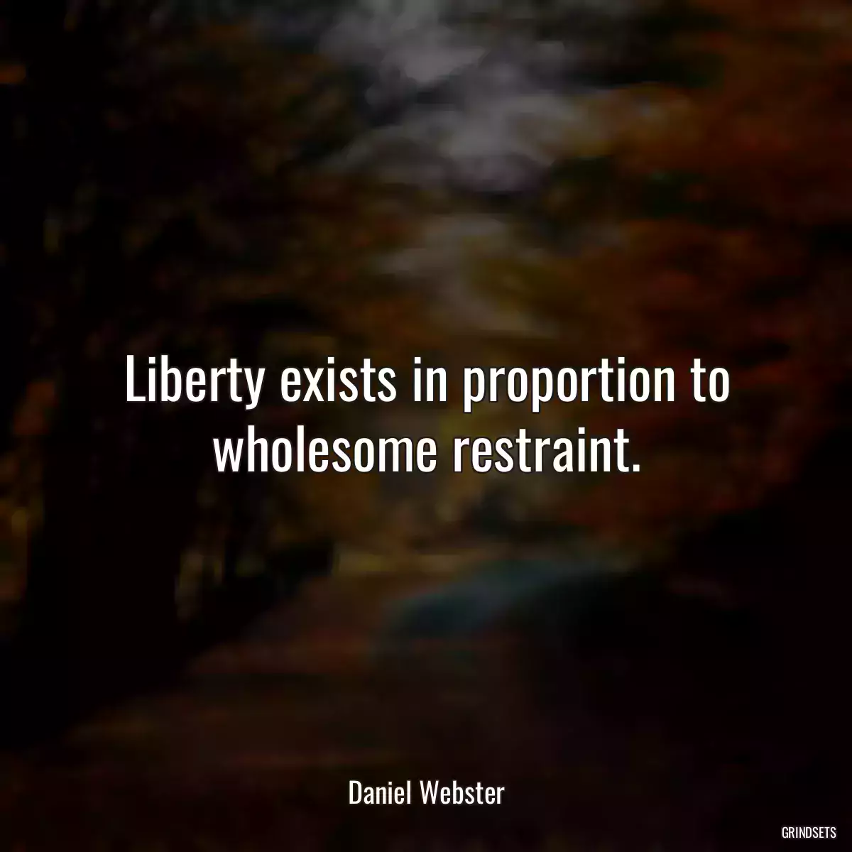 Liberty exists in proportion to wholesome restraint.