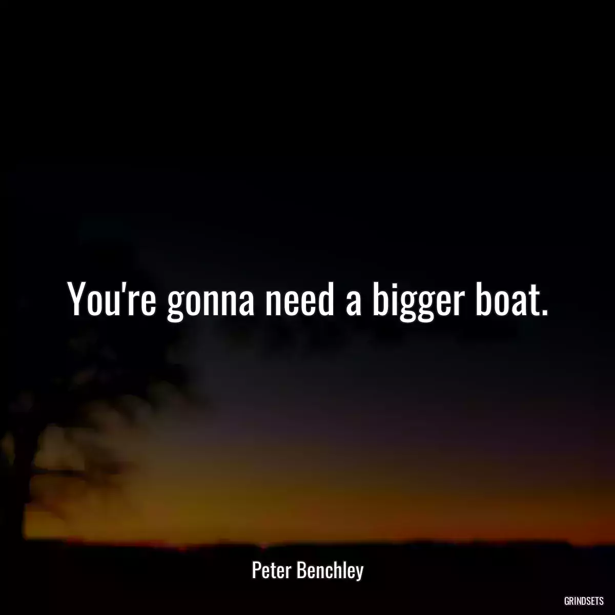 You\'re gonna need a bigger boat.