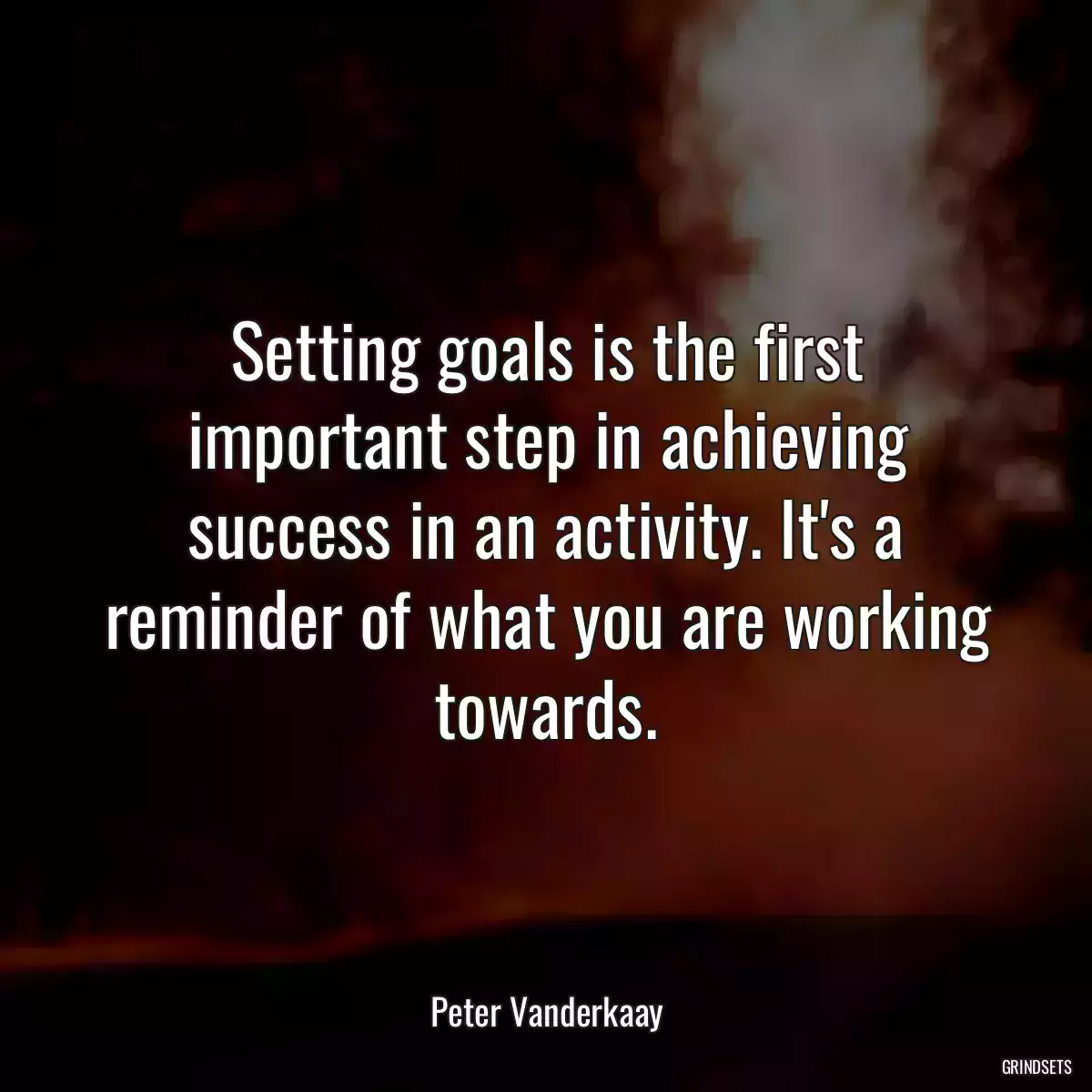 Setting goals is the first important step in achieving success in an activity. It\'s a reminder of what you are working towards.