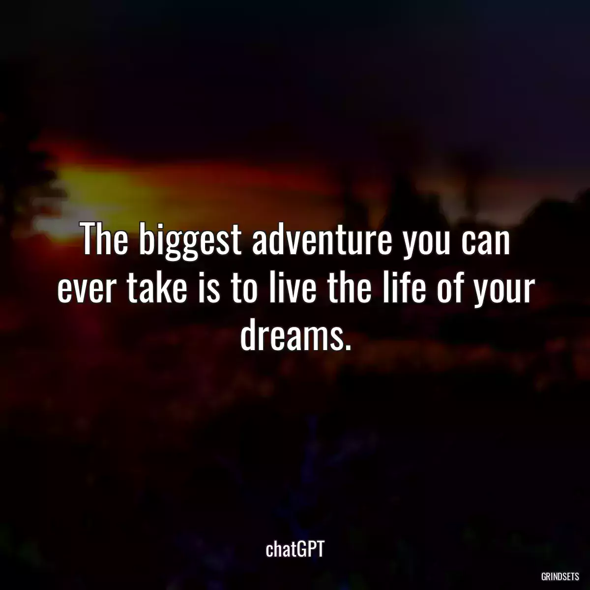 The biggest adventure you can ever take is to live the life of your dreams.