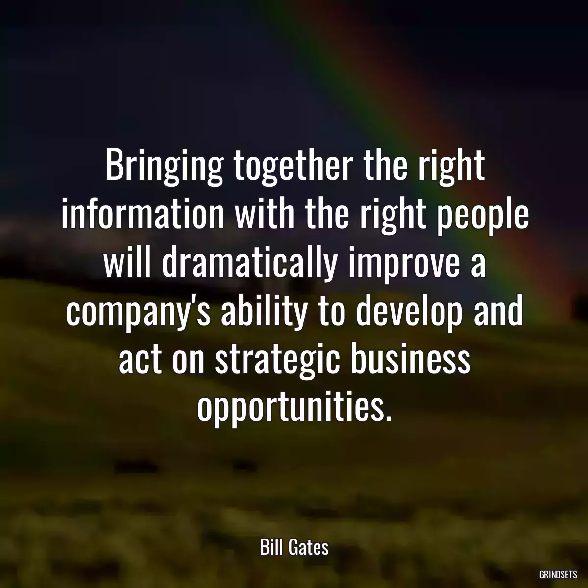 Bringing together the right information with the right people will dramatically improve a company\'s ability to develop and act on strategic business opportunities.
