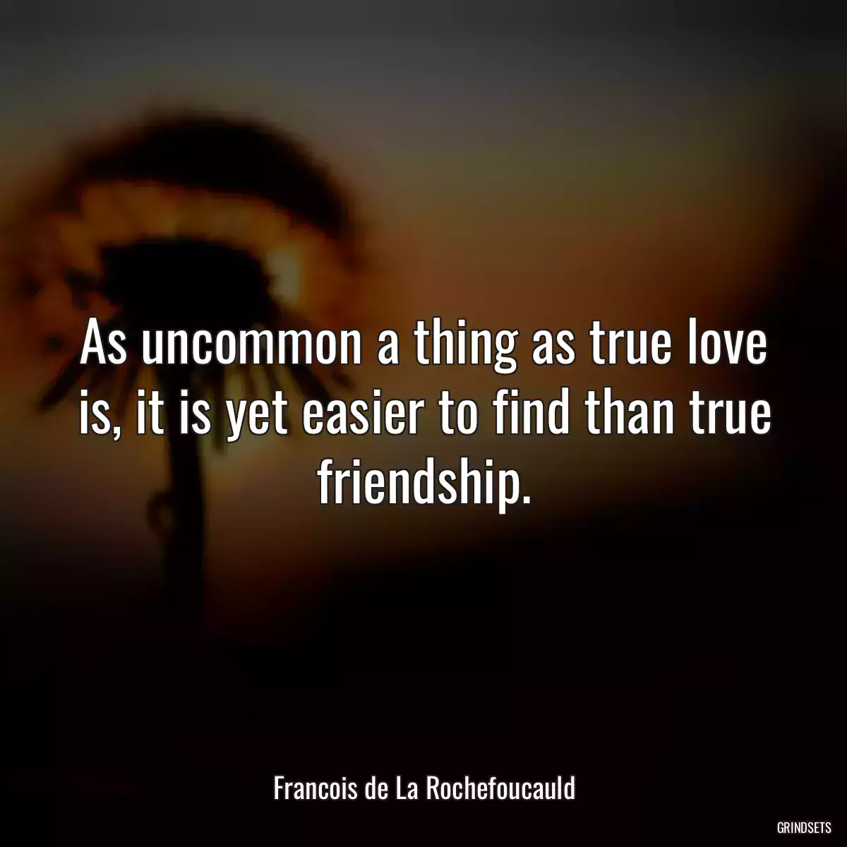 As uncommon a thing as true love is, it is yet easier to find than true friendship.