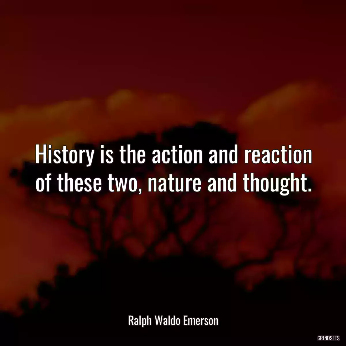 History is the action and reaction of these two, nature and thought.