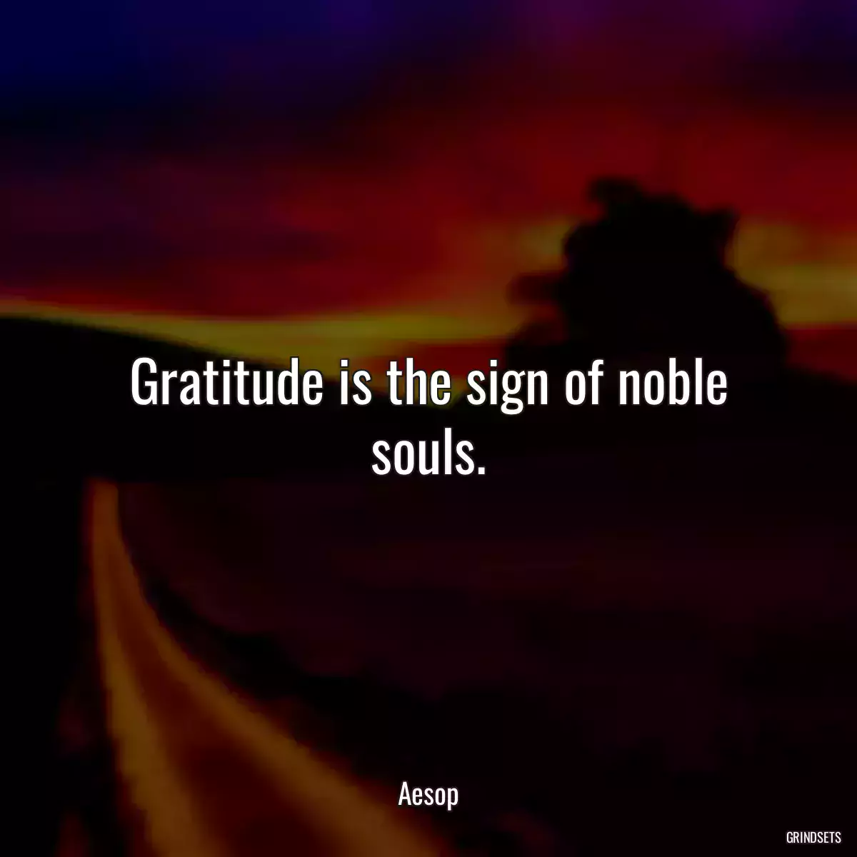 Gratitude is the sign of noble souls.