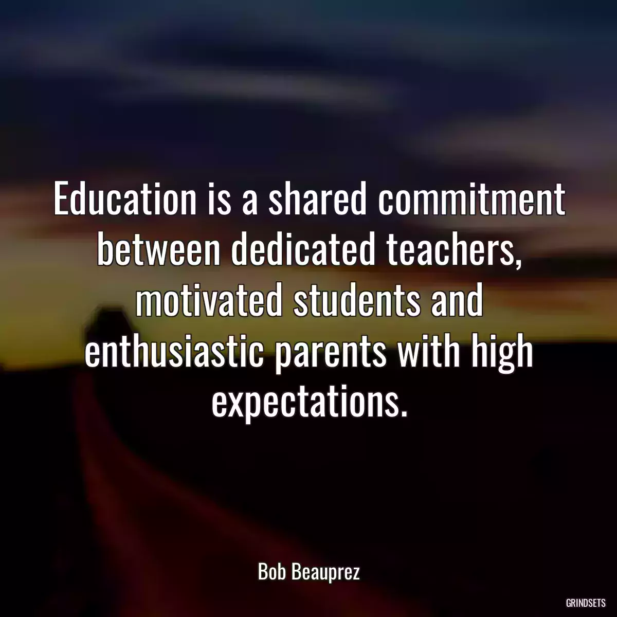 Education is a shared commitment between dedicated teachers, motivated students and enthusiastic parents with high expectations.