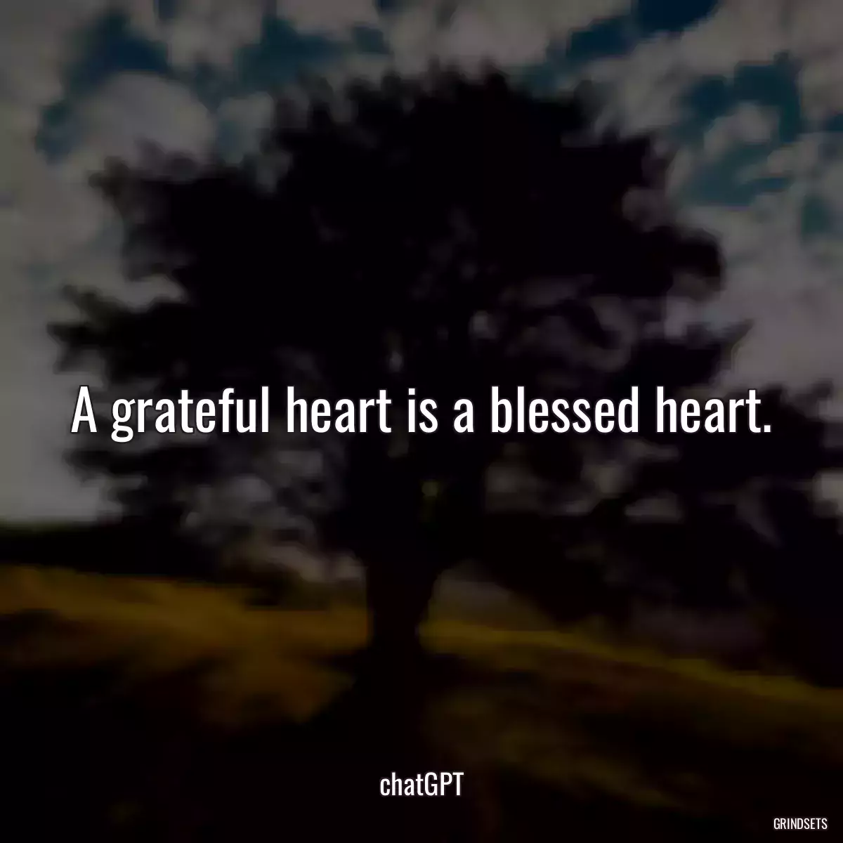 A grateful heart is a blessed heart.