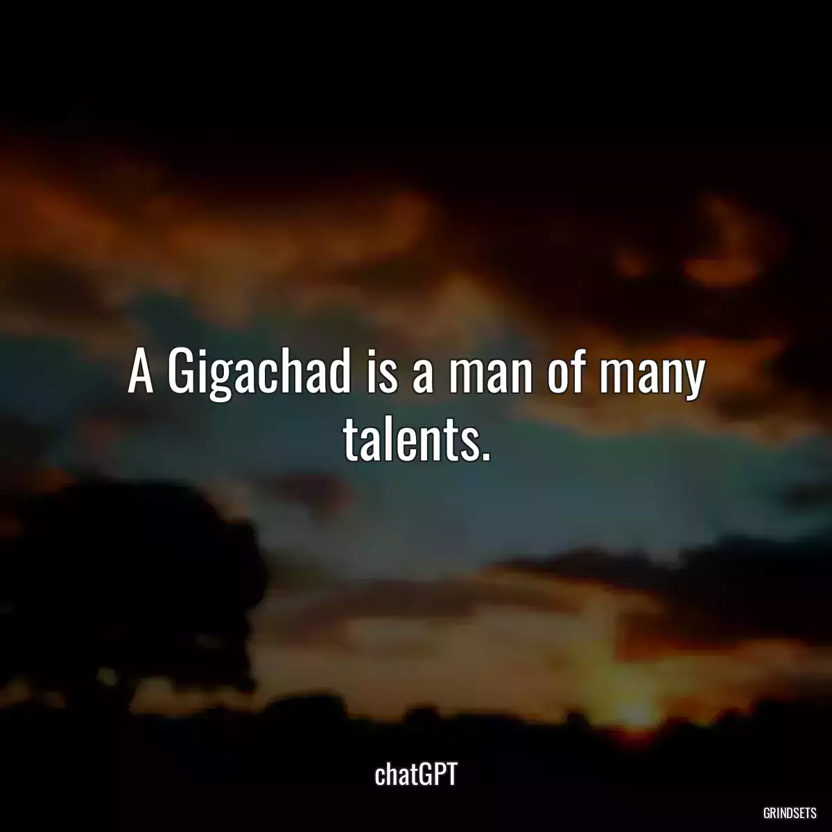 A Gigachad is a man of many talents.