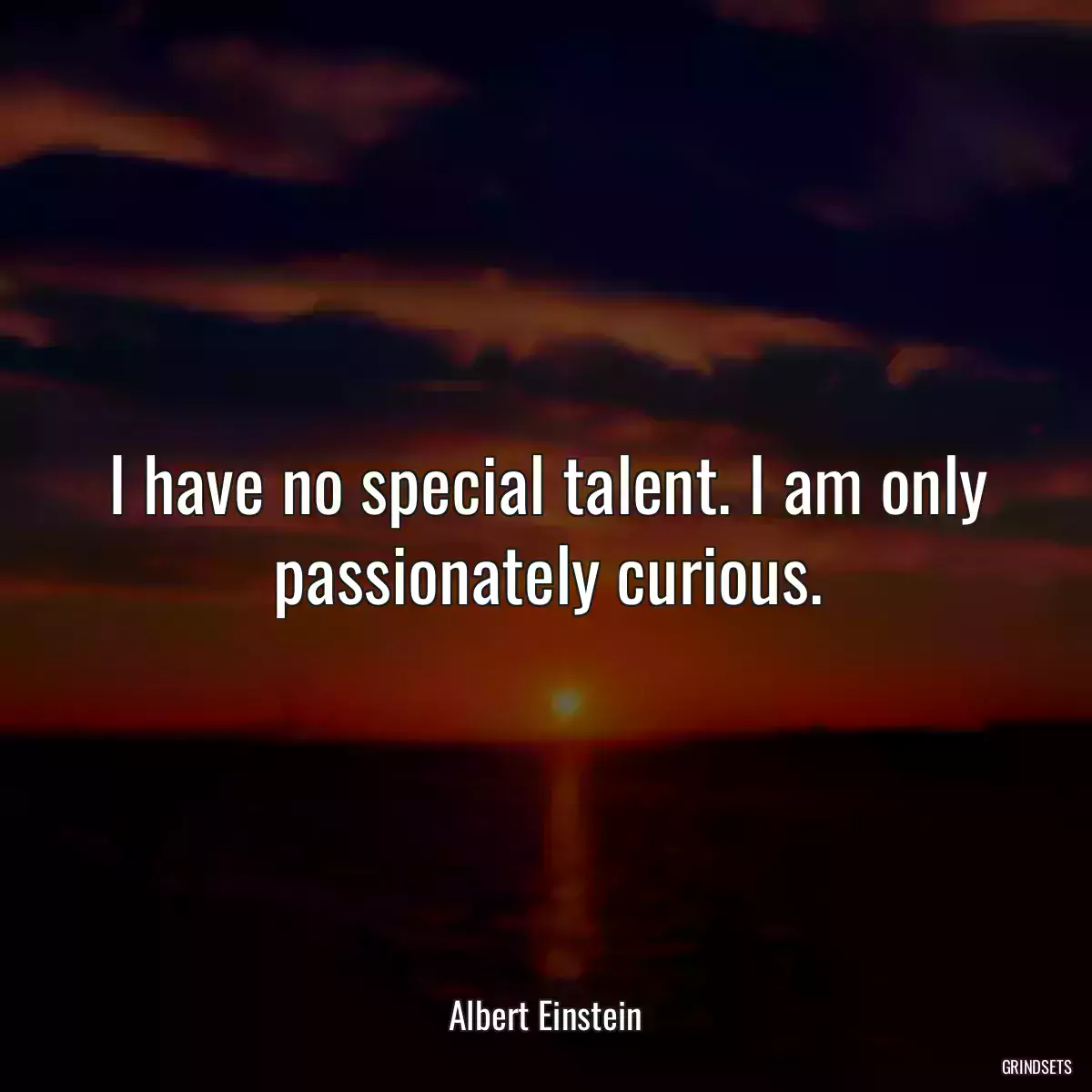 I have no special talent. I am only passionately curious.