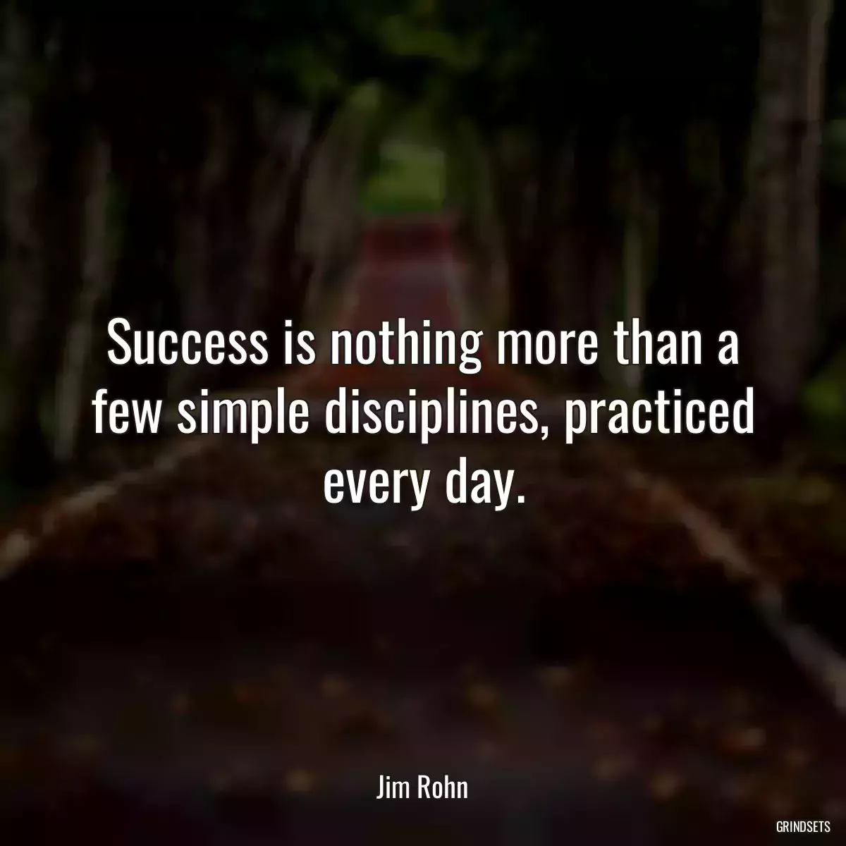 Success is nothing more than a few simple disciplines, practiced every day.