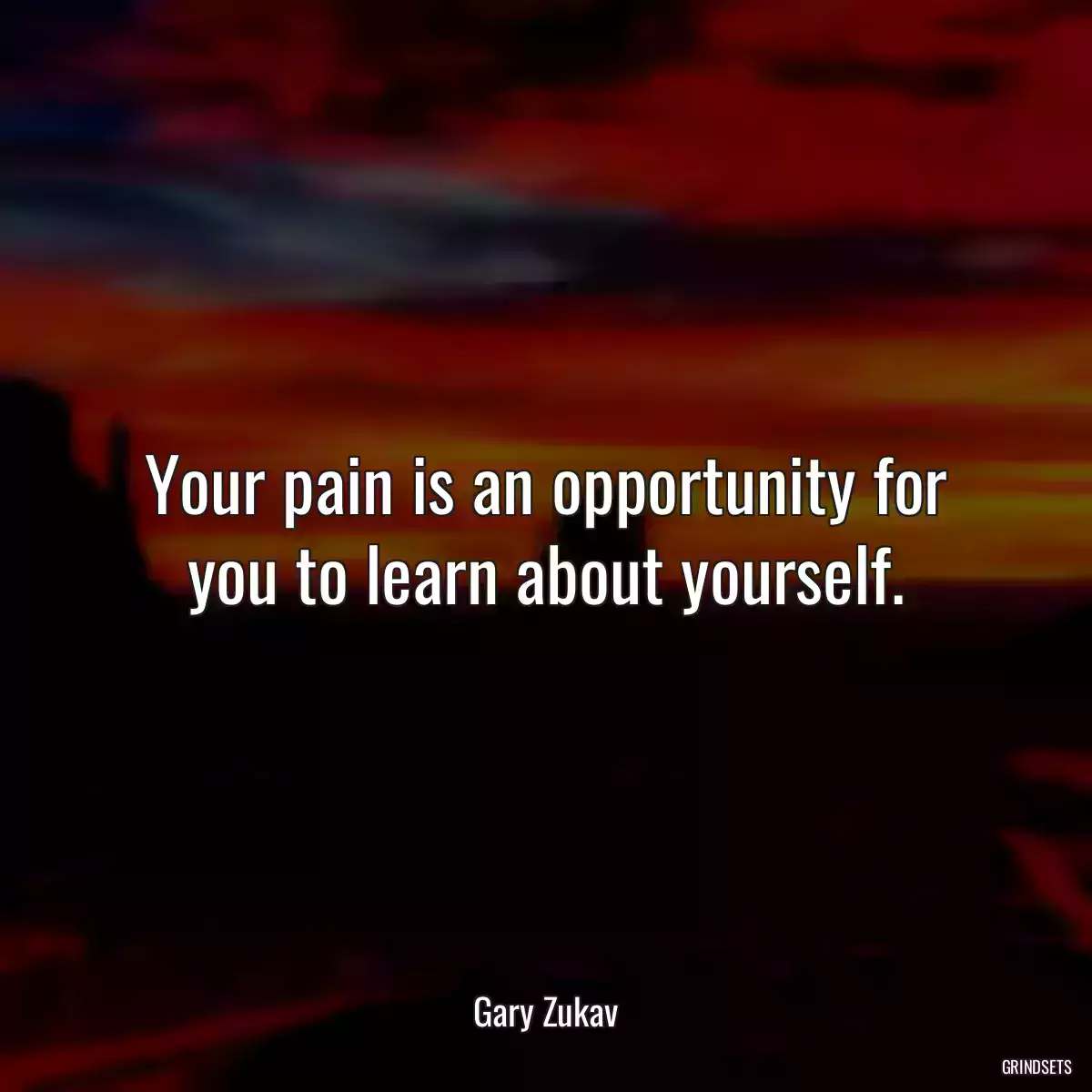 Your pain is an opportunity for you to learn about yourself.