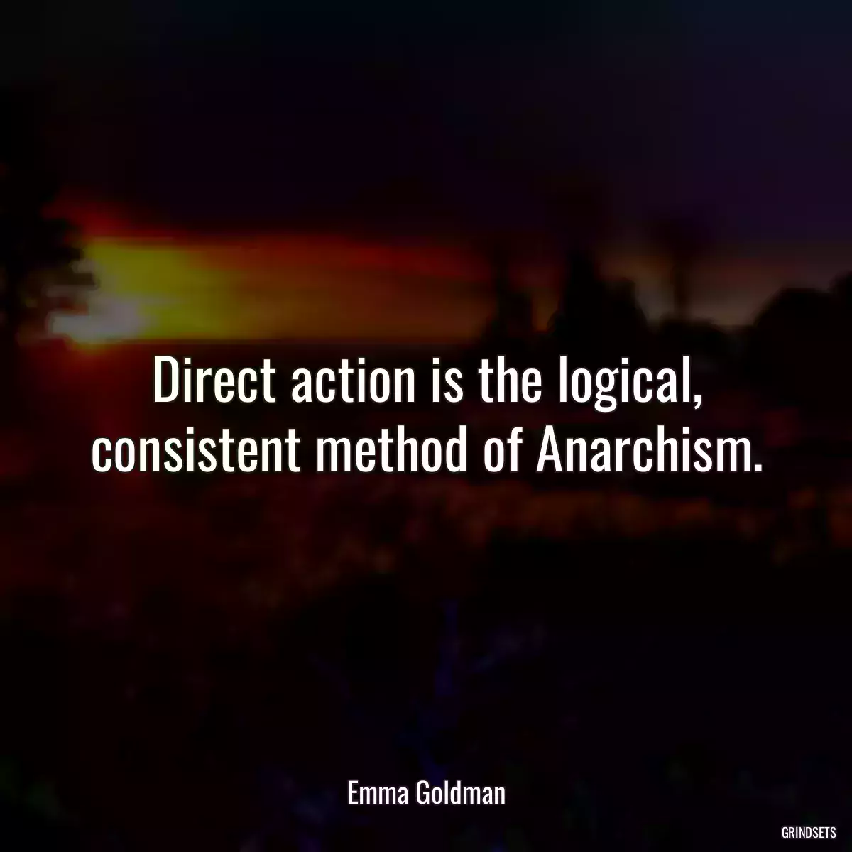 Direct action is the logical, consistent method of Anarchism.