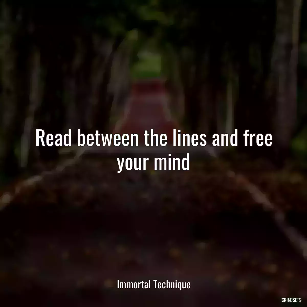 Read between the lines and free your mind