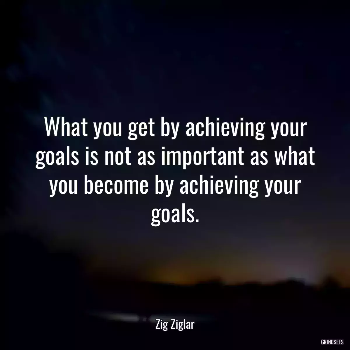 What you get by achieving your goals is not as important as what you become by achieving your goals.