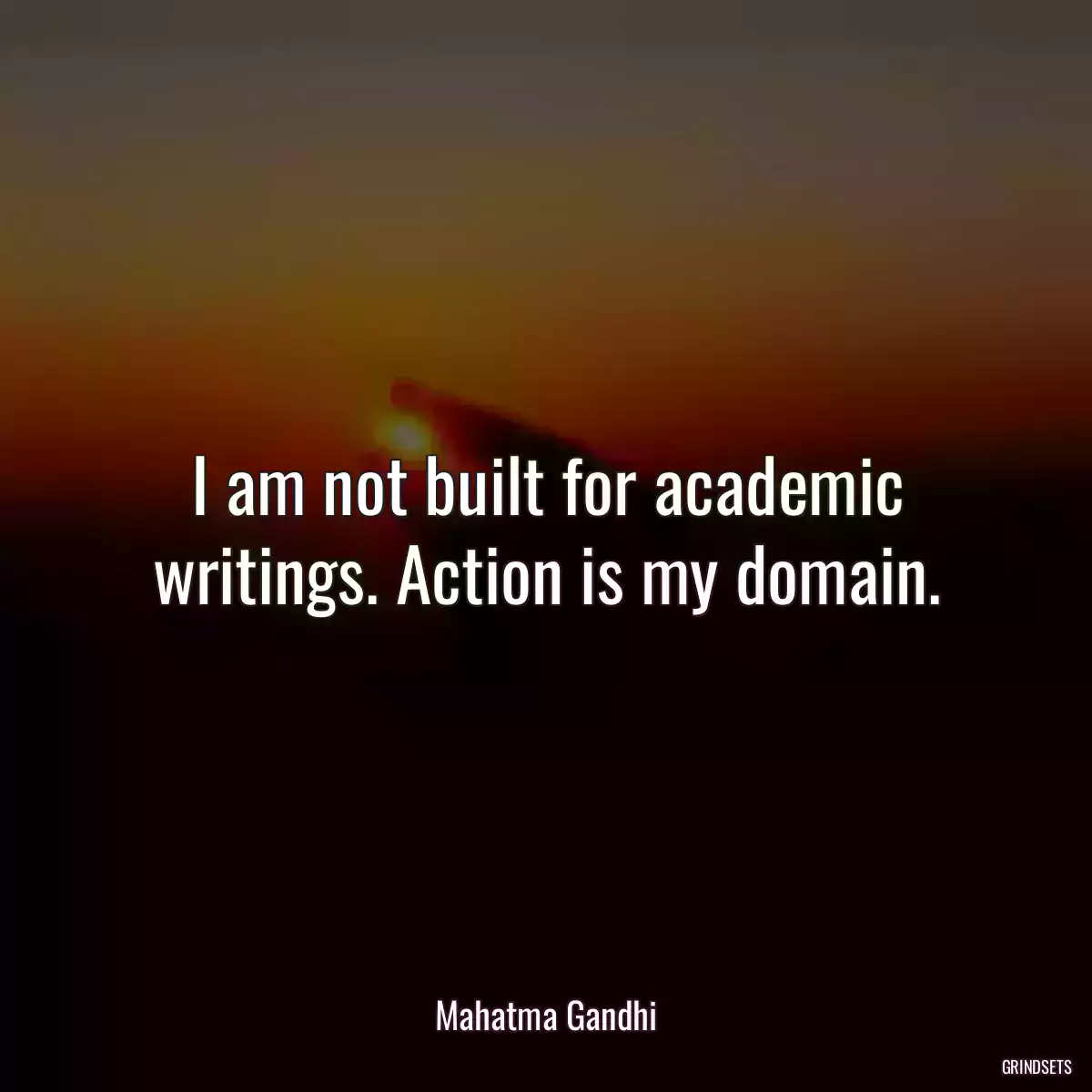 I am not built for academic writings. Action is my domain.