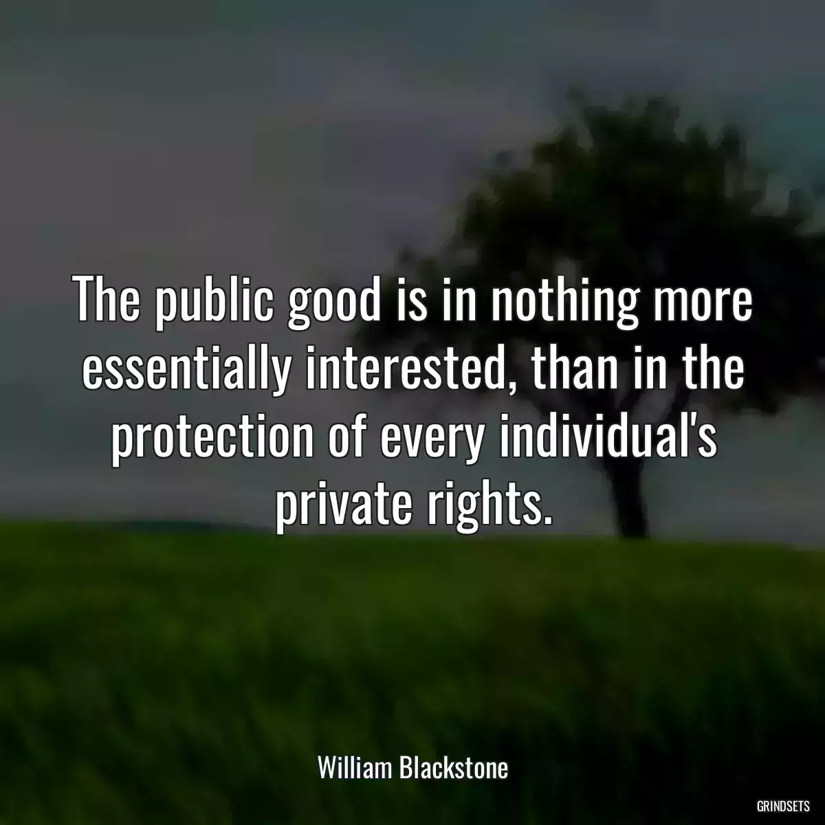 The public good is in nothing more essentially interested, than in the protection of every individual\'s private rights.