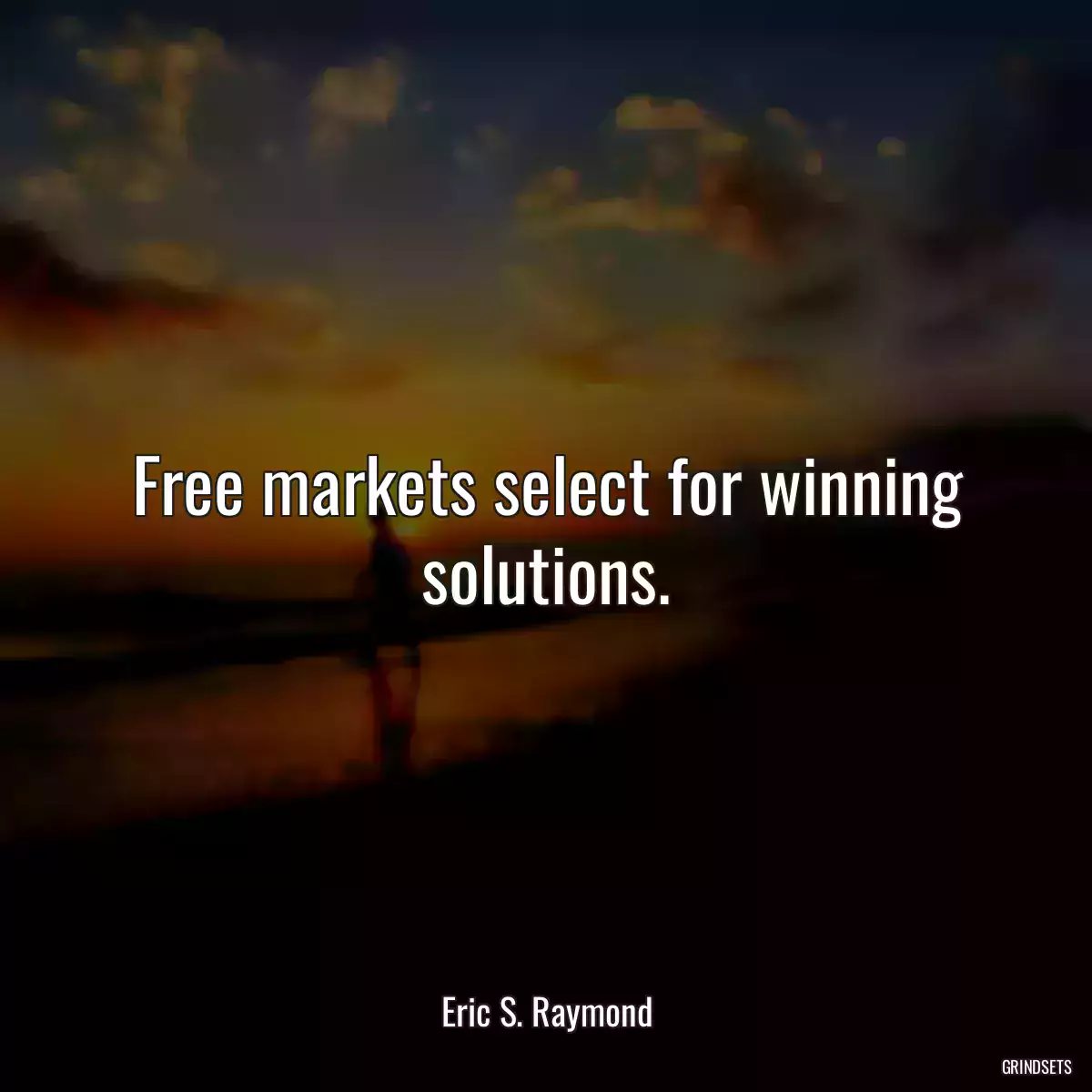 Free markets select for winning solutions.