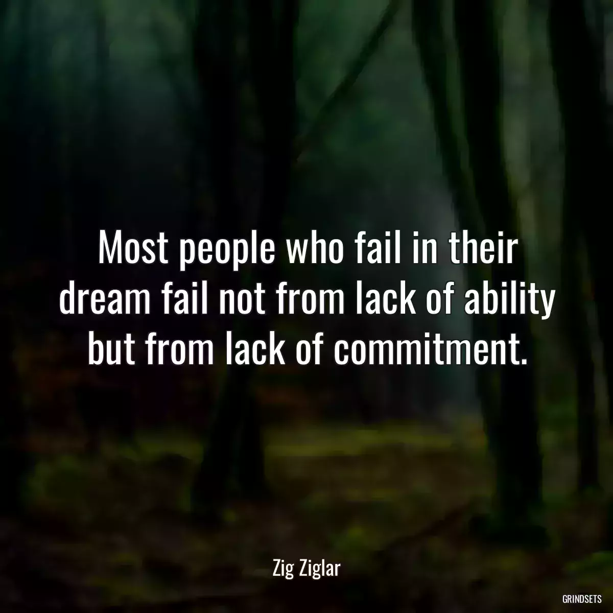 Most people who fail in their dream fail not from lack of ability but from lack of commitment.