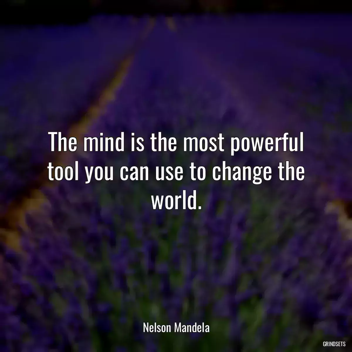 The mind is the most powerful tool you can use to change the world.