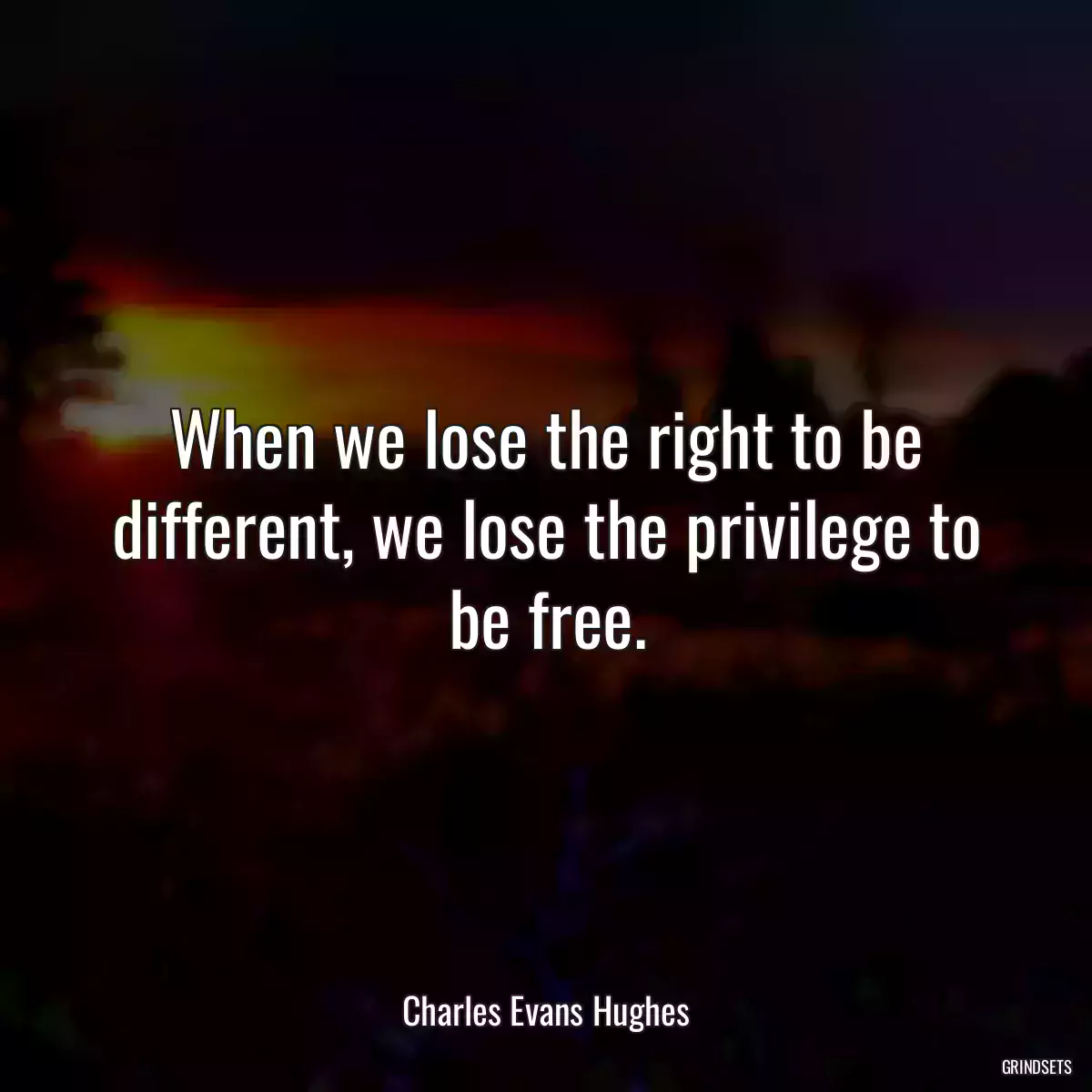 When we lose the right to be different, we lose the privilege to be free.