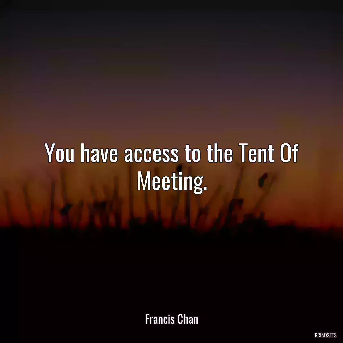 You have access to the Tent Of Meeting.