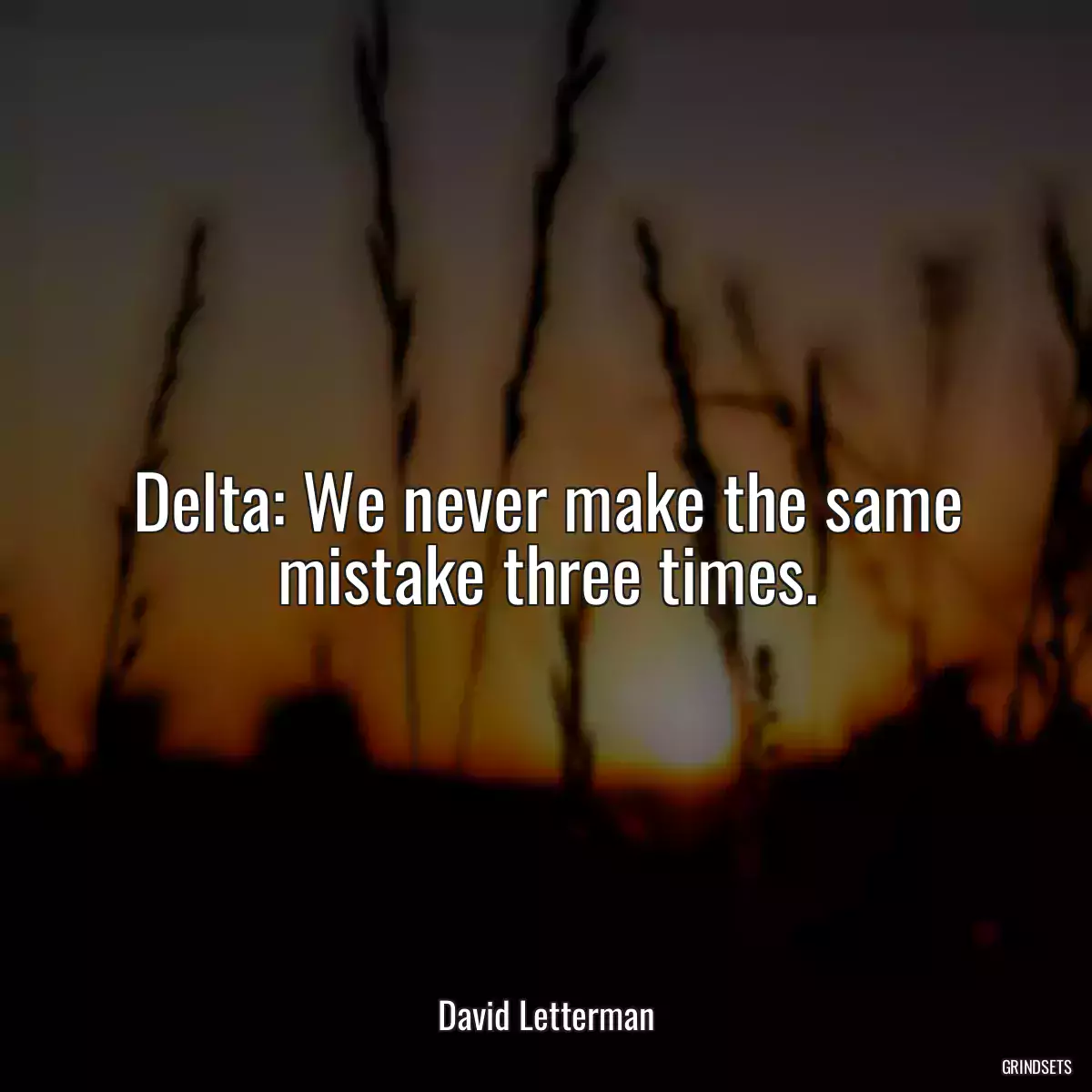 Delta: We never make the same mistake three times.